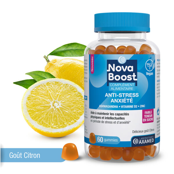 gummies anti stress et anxiété-novaboost-vegan-goût citron