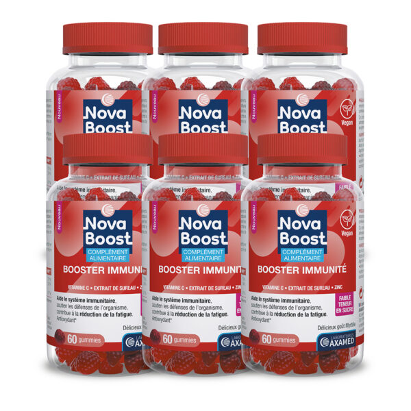 Gummies multivitamines enfants-goût fraise-Vegan-Novaboost-lot-6