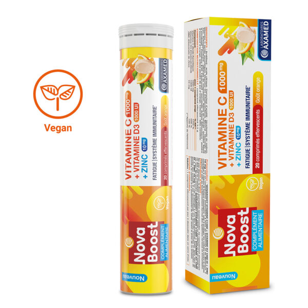 Vitamine C1000 + Zinc effervescente Vegan - Novaboost