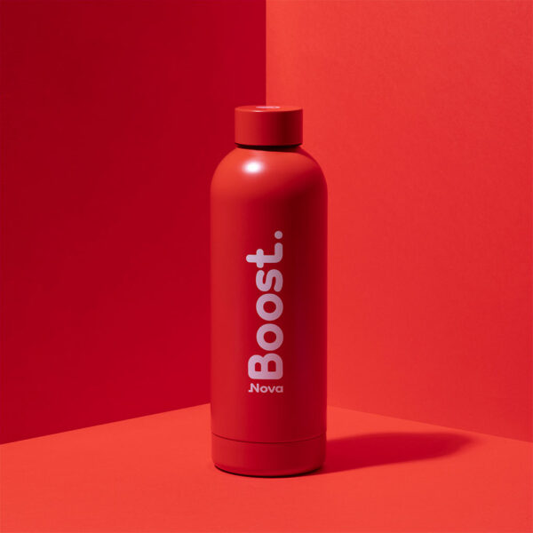 GOURDE THERMOS INOX ROUGE PUR MAT 500ML